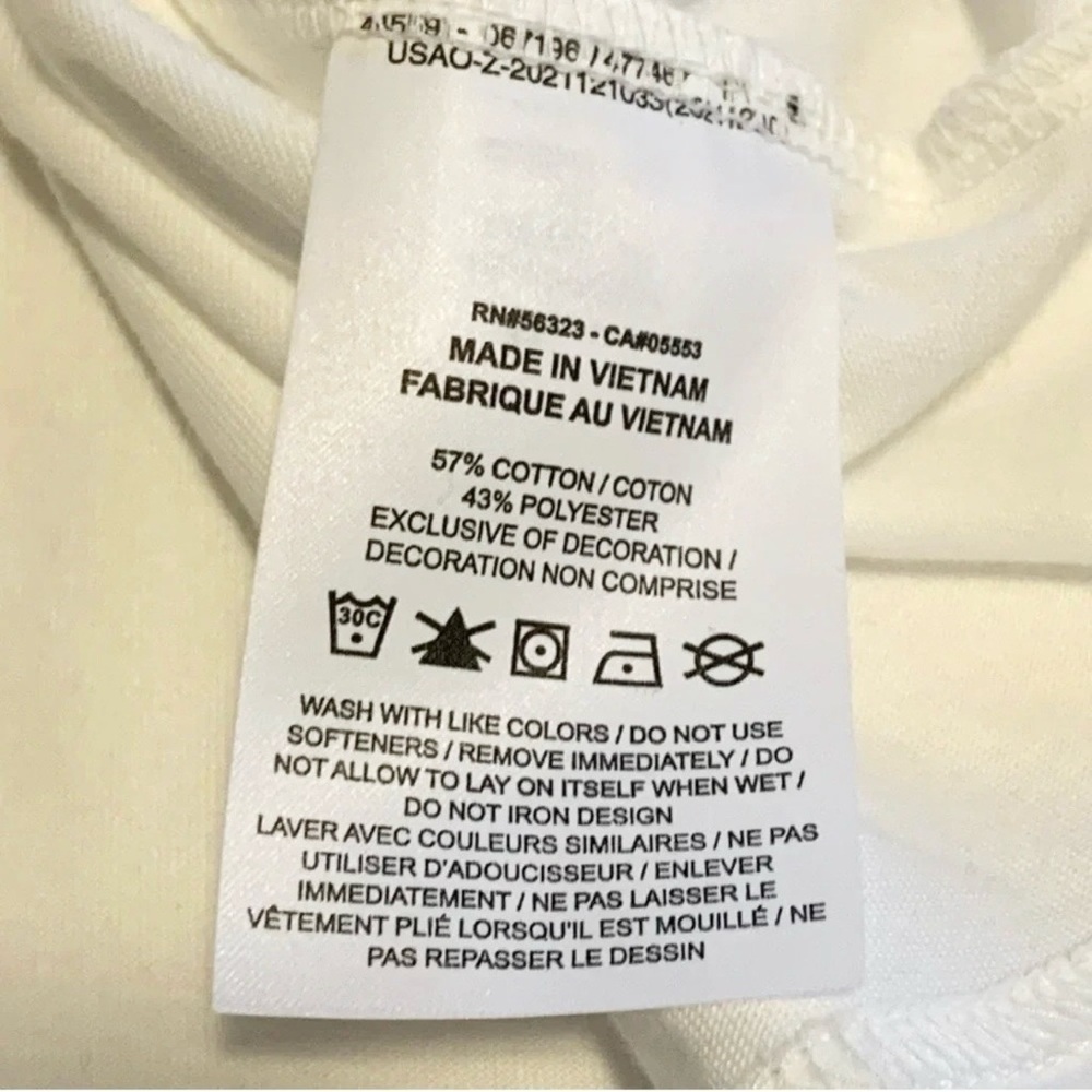 New Women’s Nike Dri-fit XXL Shirt Check Logo Workout White Top 2X Loose - Picture 6 of 7